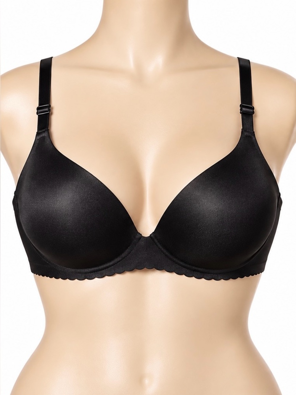 Sophie B Black T-Shirt Bra Padded Smooth Support Seamless Everyday 36C NWOT